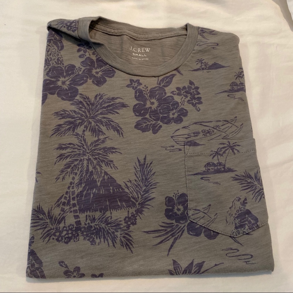 J. Crew Tropical Pattered Tee